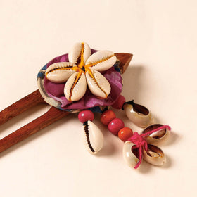  Handmade Gulmohar Flower Wooden Juda Stick 