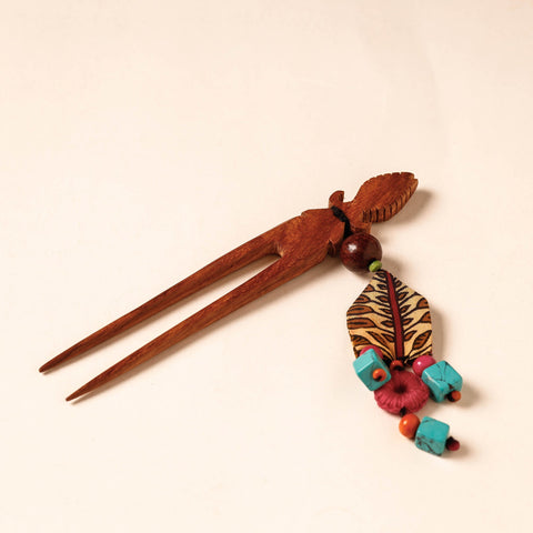  Handmade Gulmohar Flower Wooden Juda Stick 