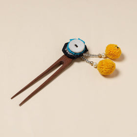  Handmade Gulmohar Flower Wooden Juda Stick 