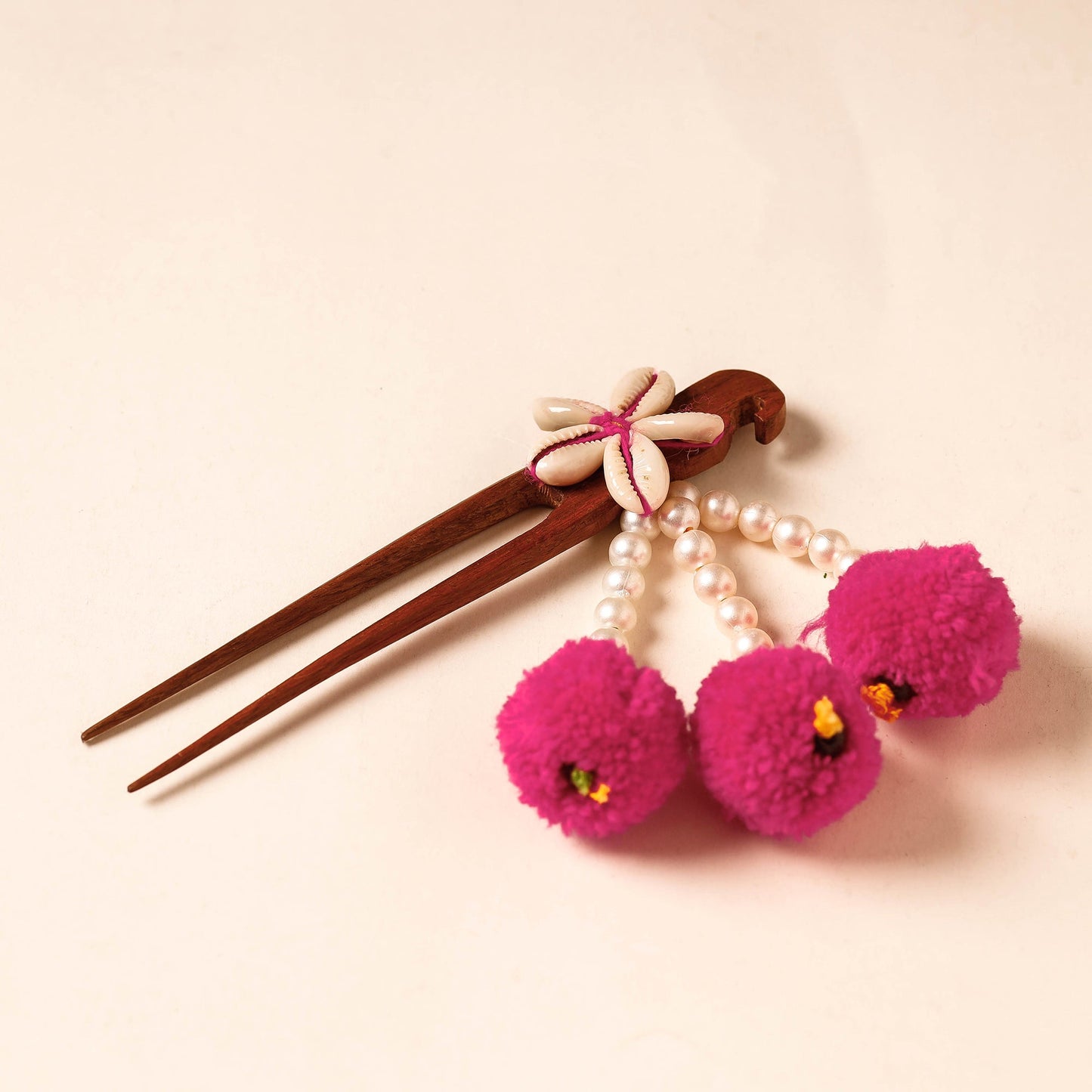  Handmade Gulmohar Flower Wooden Juda Stick 