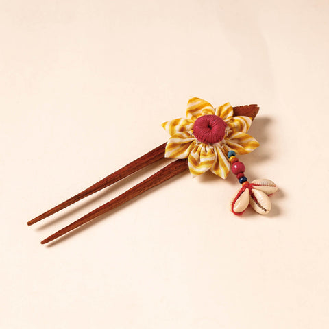  Handmade Gulmohar Flower Wooden Juda Stick 