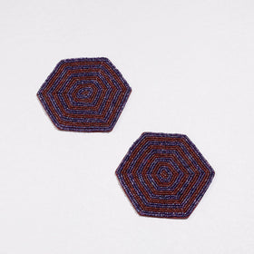  Handmade Hapur Bead Work Coasters 