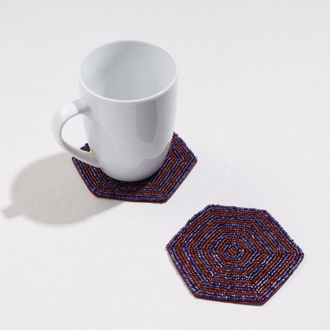  Handmade Hapur Bead Work Coasters 