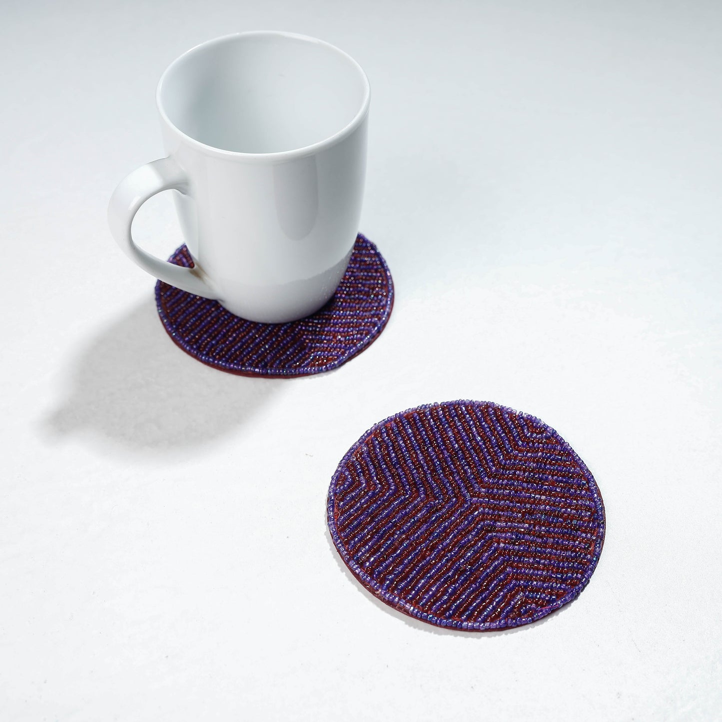  Handmade Hapur Beadwork Coasters 