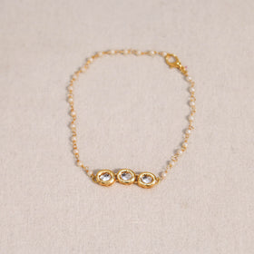 Handmade kundan work bracelet 101 - handcrafted