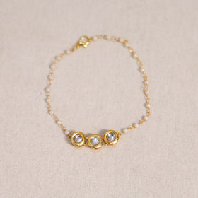 Handmade kundan work bracelet 102 - handcrafted