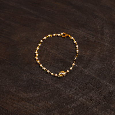 Handmade kundan work bracelet 104 - handcrafted