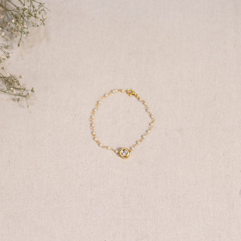 Handmade kundan work bracelet 35 - handcrafted