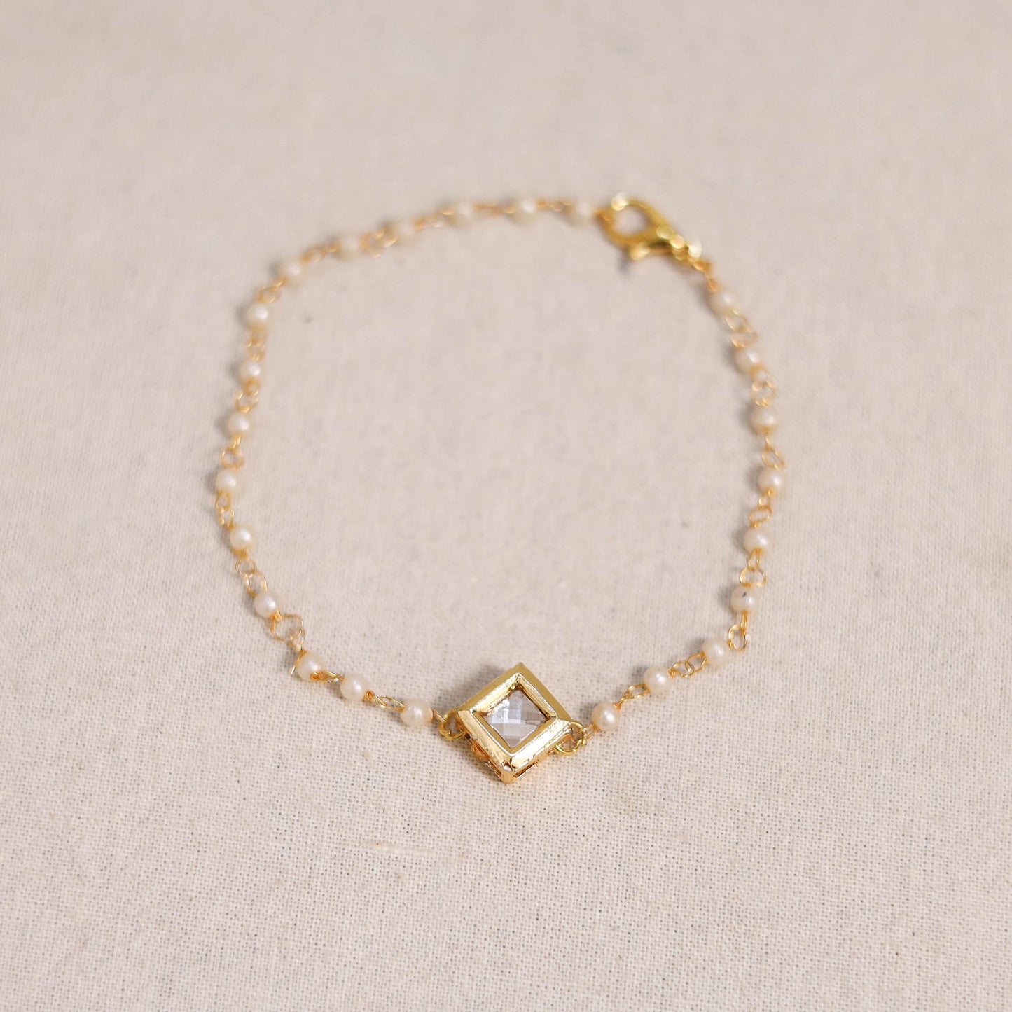 Handmade kundan work bracelet 36 - handcrafted