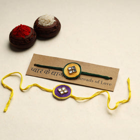 Handmade Kundan Work Rakhi (Assorted Set of 2)