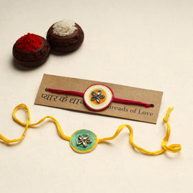 Handmade Kundan Work Rakhi (Assorted Set of 2)