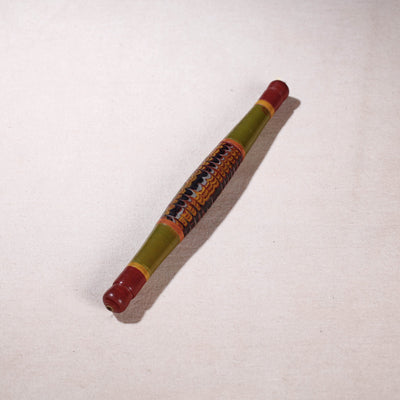  Handmade Lacquered Wooden Belan/बेलन (Chapatti Roller, Rolling Pin - Small) 