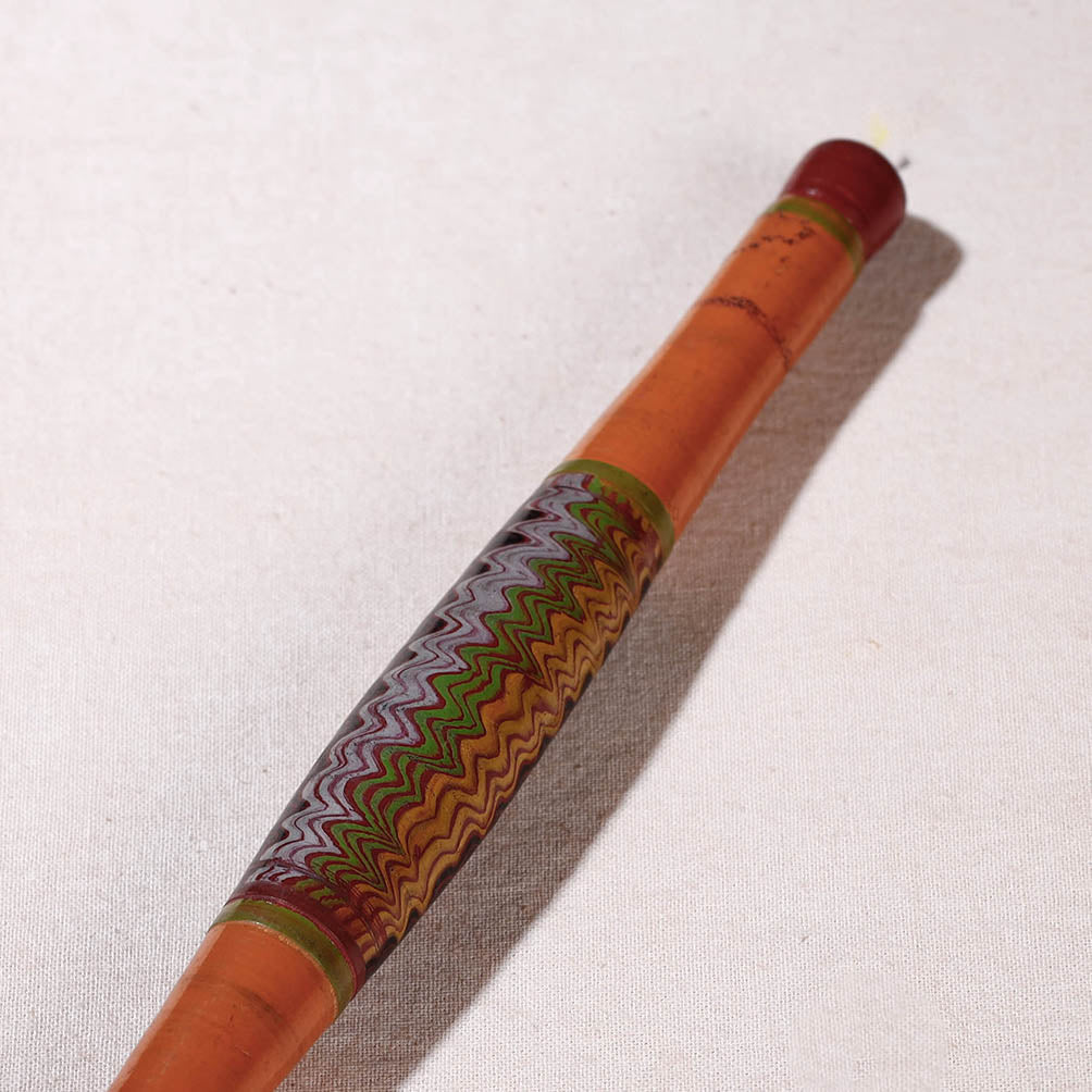  Handmade Lacquered Wooden Belan/बेलन (Chapatti Roller, Rolling Pin - Small) 