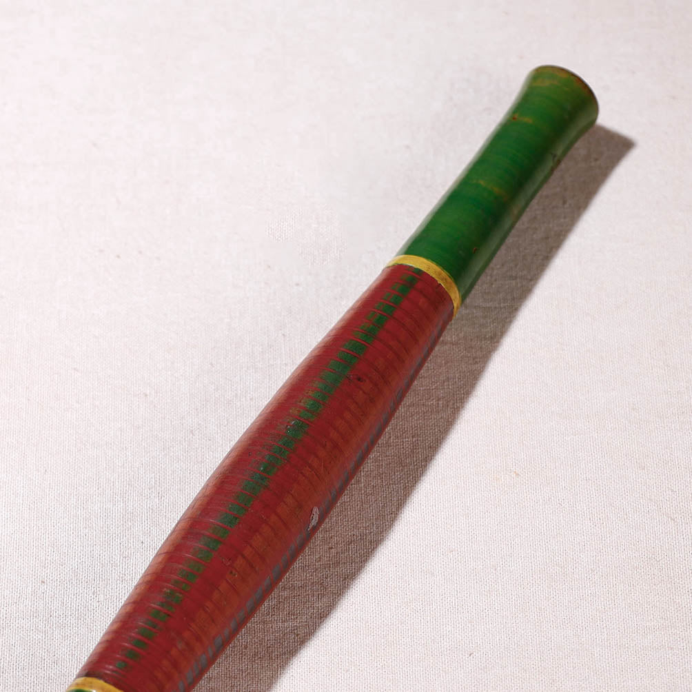  Handmade Lacquered Wooden Belan/बेलन (Chapatti Roller, Rolling Pin - Small) 