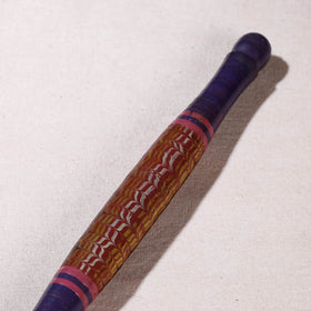  Handmade Lacquered Wooden Belan/बेलन (Chapatti Roller, Rolling Pin - Small) 