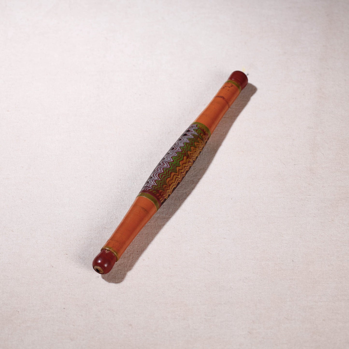  Handmade Lacquered Wooden Belan/बेलन (Chapatti Roller, Rolling Pin - Small) 