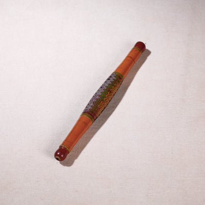  Handmade Lacquered Wooden Belan/बेलन (Chapatti Roller, Rolling Pin - Small) 