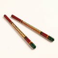  Handmade Lacquered Wooden Garba Dandiya Sticks 