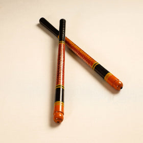  Handmade Lacquered Wooden Garba Dandiya Sticks 