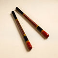  Handmade Lacquered Wooden Garba Dandiya Sticks 