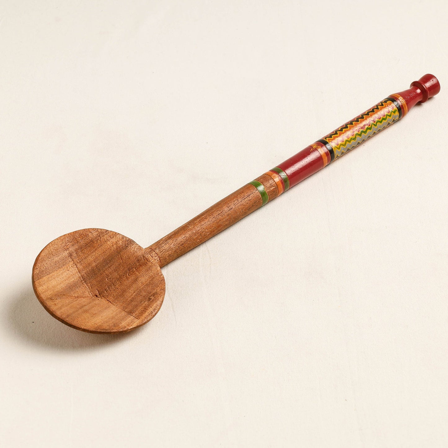 Buy Handmade Lacquered Wooden Ladle Spoon 