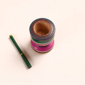  Handmade Lacquered Wooden Mortar & Pestle Set - Big 