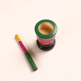  Handmade Lacquered Wooden Mortar & Pestle Set - Big 