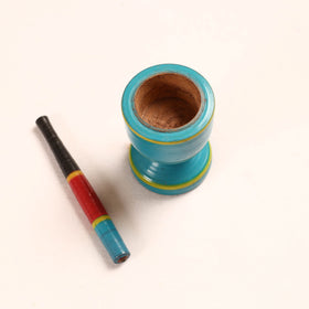  Handmade Lacquered Wooden Mortar & Pestle Set - Big 