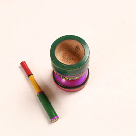  Handmade Lacquered Wooden Mortar & Pestle Set - Big 