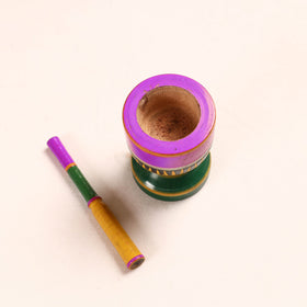  Handmade Lacquered Wooden Mortar & Pestle Set - Big 