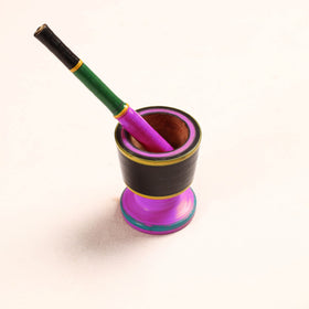  Handmade Lacquered Wooden Mortar & Pestle Set - Big 