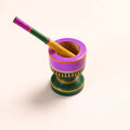  Handmade Lacquered Wooden Mortar & Pestle Set - Big 