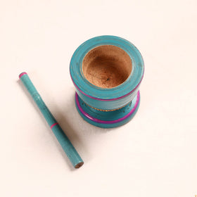  Handmade Lacquered Wooden Mortar & Pestle Set - Big 