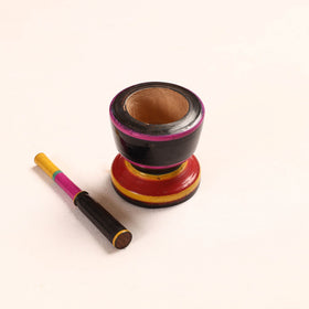  Handmade Lacquered Wooden Mortar & Pestle Set - Big 