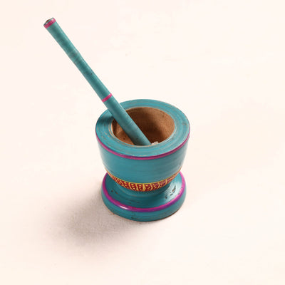  Handmade Lacquered Wooden Mortar & Pestle Set - Big 