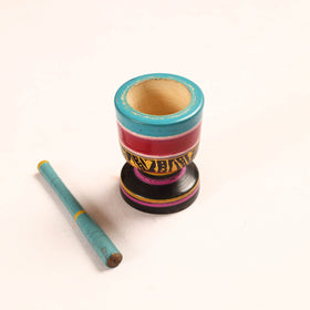  Handmade Lacquered Wooden Mortar & Pestle Set - Big 