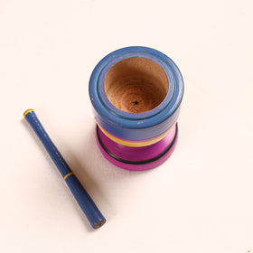  Handmade Lacquered Wooden Mortar & Pestle Set - Big 