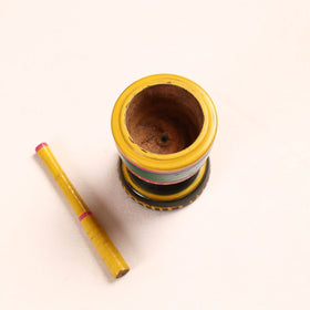  Handmade Lacquered Wooden Mortar & Pestle Set - Big 