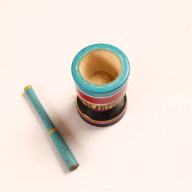  Handmade Lacquered Wooden Mortar & Pestle Set - Big 