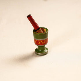 Handmade Lacquered Wooden Mortar & Pestle Set - Small 