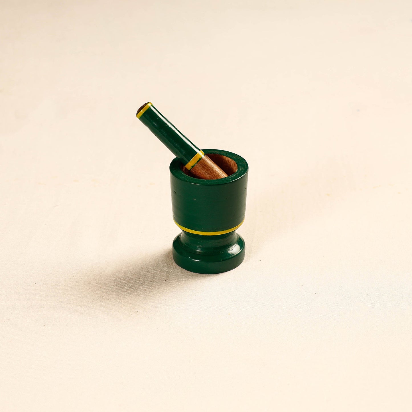  Handmade Lacquered Wooden Mortar & Pestle Set - Small 