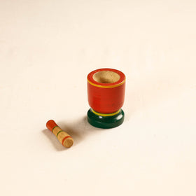  Handmade Lacquered Wooden Mortar & Pestle Set - Small 