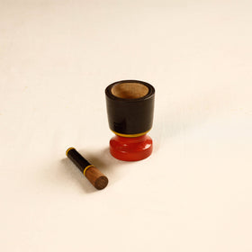  Handmade Lacquered Wooden Mortar & Pestle Set - Small 