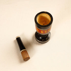 Handmade Lacquered Wooden Mortar & Pestle Set - Small 