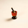  Handmade Lacquered Wooden Mortar & Pestle Set - Small 