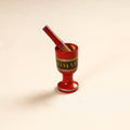  Handmade Lacquered Wooden Mortar & Pestle Set - Small 