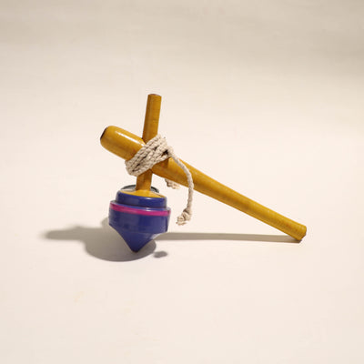  Handmade Lacquered Wooden Spinning Top - Lattu