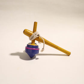  Handmade Lacquered Wooden Spinning Top - Lattu