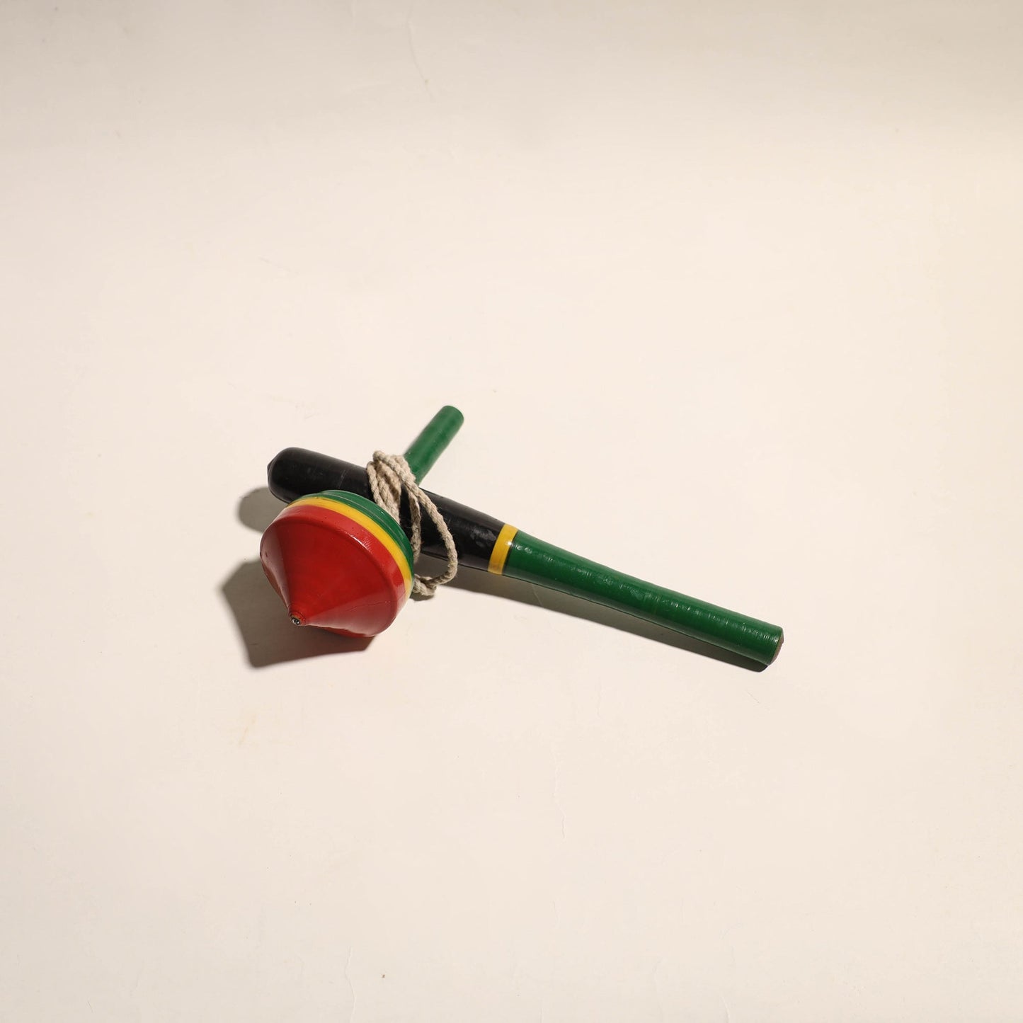  Handmade Lacquered Wooden Spinning Top - Lattu