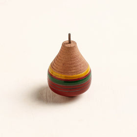  Handmade Lacquered Wooden Spinning Top - Lattu 